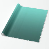 Elegant gradiënt Blauwgroen groen Cadeaupapier (Uitgerold)