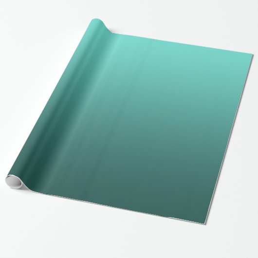 Elegant gradiënt Blauwgroen groen Cadeaupapier (Uitgerold)