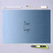 Elegant Gradient Blue met aangepaste Logo Tissuepapier (Craft)
