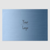 Elegant Gradient Blue met aangepaste Logo Tissuepapier (Voorkant)