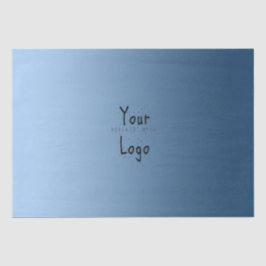 Elegant Gradient Blue met aangepaste Logo Tissuepapier