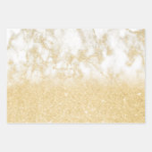 Elegant gradiënt glitter marmer inpakpapier vel (Voorkant 3)