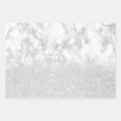 Elegant gradiënt glitter marmer inpakpapier vel (Voorkant 2)