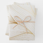 Elegant Gradient golden lineair patroon Inpakpapier Vel (In situ)