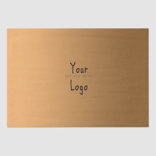 Elegant gradiënt Golden met Aangepaste Logo Tissuepapier (Voorkant)