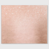 Elegant gradiënt koper roos goud glitter cadeaupapier (Vlak)