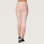 Elegant  gradiënt koper roos goud glitter leggings (Achterkant)