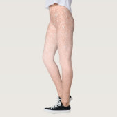Elegant  gradiënt koper roos goud glitter leggings (Links)