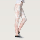 Elegant gradiënt koper roos goud glitter marmer leggings (Rechts)