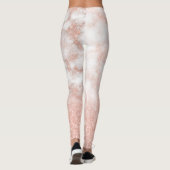 Elegant gradiënt koper roos goud glitter marmer leggings (Achterkant)