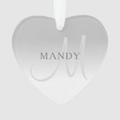 Elegant Gradiënt  Monogram Ornament (voorkant)