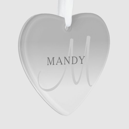 Elegant Gradiënt  Monogram Ornament (voorkant)