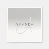 Elegant Gradiënt Monogram Servet (Voorkant)