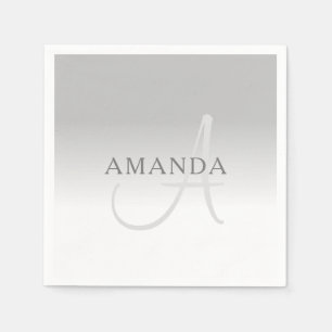 Elegant Gradiënt Monogram Servet