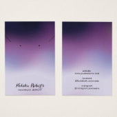 Elegant gradiënt Paarse juwelen oorscherm Visitekaartje (Voorkant /achterkant)