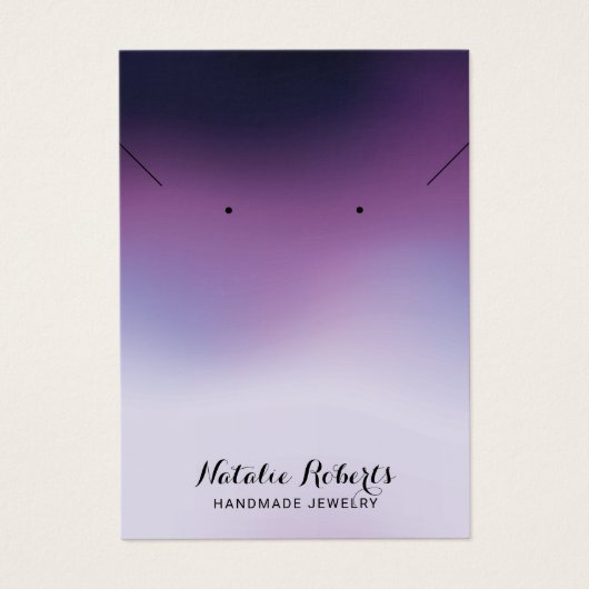 Elegant gradiënt Paarse juwelen oorscherm Visitekaartje (Voorkant)