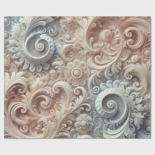 Elegant gradiënt pastelkantpatroon cadeaupapier (Vlak)