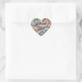 Elegant gradiënt pastelkantpatroon hart sticker (Tas)