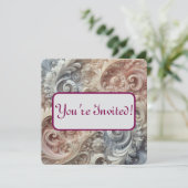 Elegant gradiënt pastelkantpatroon kaart (Staand voorkant)