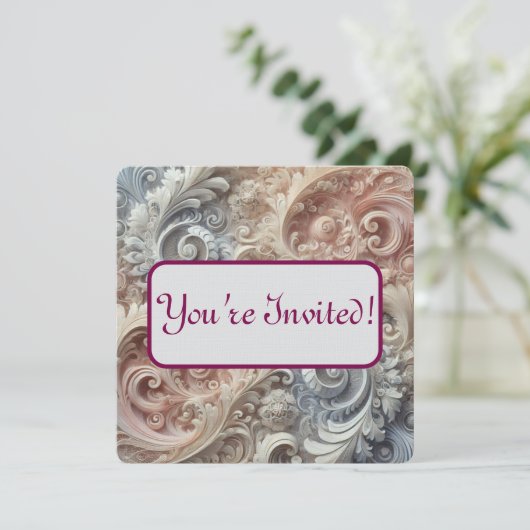 Elegant gradiënt pastelkantpatroon kaart (Staand voorkant)