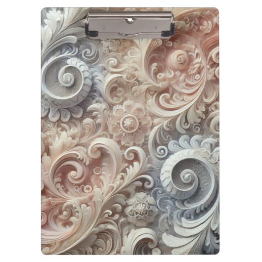 Elegant gradiënt pastelkantpatroon klembord (Voorkant)