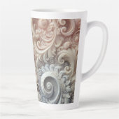 Elegant gradiënt pastelkantpatroon latte mok (Rechts)