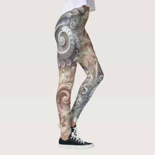 Elegant gradiënt pastelkantpatroon leggings