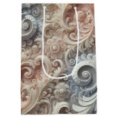 Elegant gradiënt pastelkantpatroon medium cadeauzakje (Achterkant)