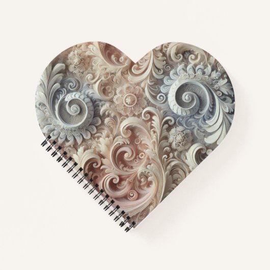 Elegant gradiënt pastelkantpatroon notitieboek (Voorkant)