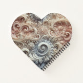 Elegant gradiënt pastelkantpatroon notitieboek (Achterkant)