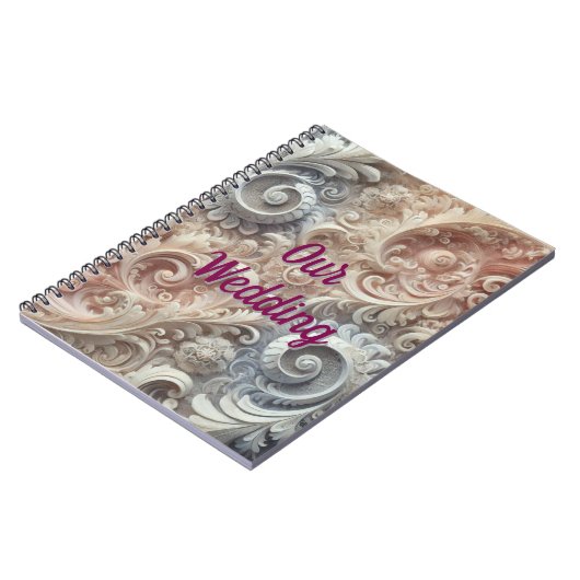 Elegant gradiënt pastelkantpatroon notitieboek (Linkerzijde)