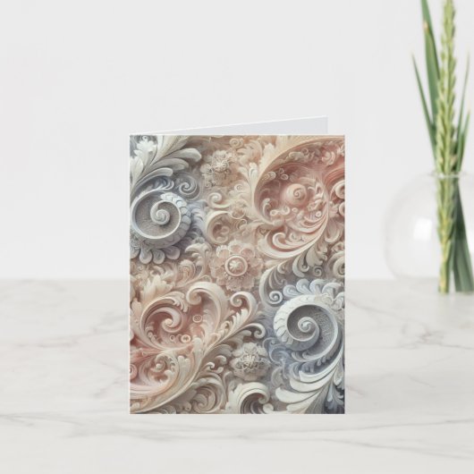 Elegant gradiënt pastelkantpatroon notitiekaartje (Voorkant)