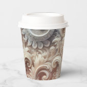 Elegant gradiënt pastelkantpatroon papieren bekers (Voorkant)