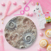 Elegant gradiënt pastelkantpatroon papieren bordje (Feest)