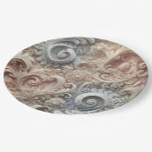 Elegant gradiënt pastelkantpatroon papieren bordje (Gekanteld)