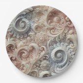 Elegant gradiënt pastelkantpatroon papieren bordje (Voorkant)