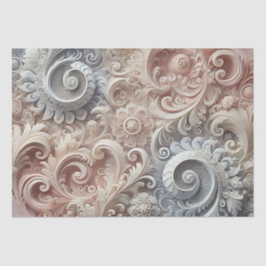 Elegant gradiënt pastelkantpatroon tissuepapier (Voorkant)