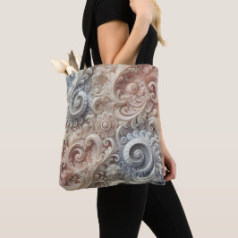 Elegant gradiënt pastelkantpatroon tote bag