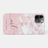 Elegant  gradiënt roos goud glitter marmer Case-Mate iPhone case (Achterkant (horizontaal))