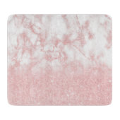 Elegant  gradiënt roos goud glitter marmer snijplank (Voorkant)