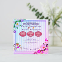 Elegant gradiënt roze en groen huwelijk