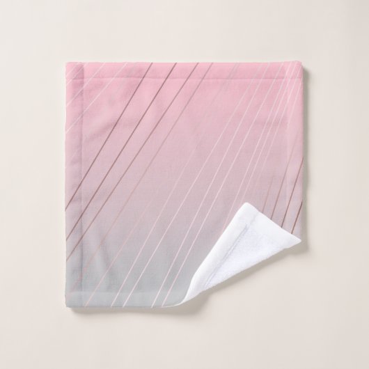 Elegant gradiënt roze grijs roos goud bad handdoek (Wasdoekje)