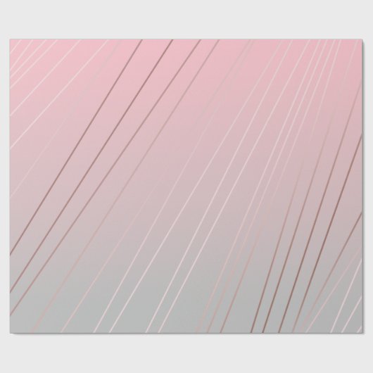 Elegant gradiënt roze grijs roos goud cadeaupapier (Vlak)