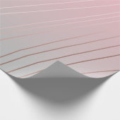 Elegant gradiënt roze grijs roos goud cadeaupapier (Hoek)