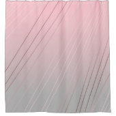 Elegant gradiënt roze grijs roos goud douchegordijn (Voorkant)