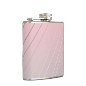 Elegant gradiënt roze grijs roos goud heupfles (Rechts)