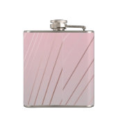 Elegant gradiënt roze grijs roos goud heupfles (Achterkant)