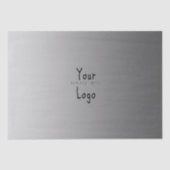 Elegant gradiënt Silver met Aangepaste Logo Tissuepapier (Voorkant)
