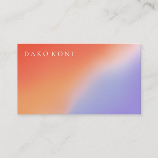 Elegant gradiënt visitekaartje (Voorkant)