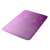 Elegant gradiëntroze met aangepast monogram badmat (Gekanteld)